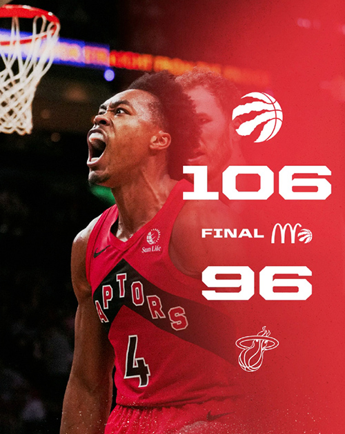 猛龙106-96末节逆转热火，英格拉姆28分，阿德巴约20+10