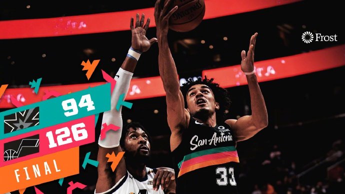 爵士126-94轻取马刺 克拉克森30+6 博扬24分 英格尔斯14+5+7