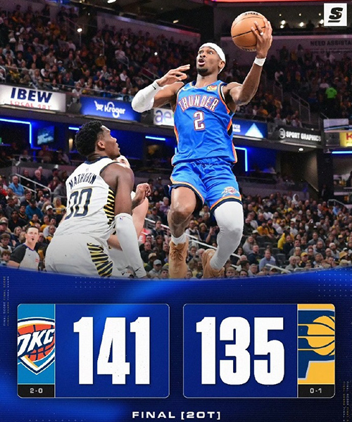 10月24日 NBA常规赛 雷霆vs步行者 全场录像及集锦