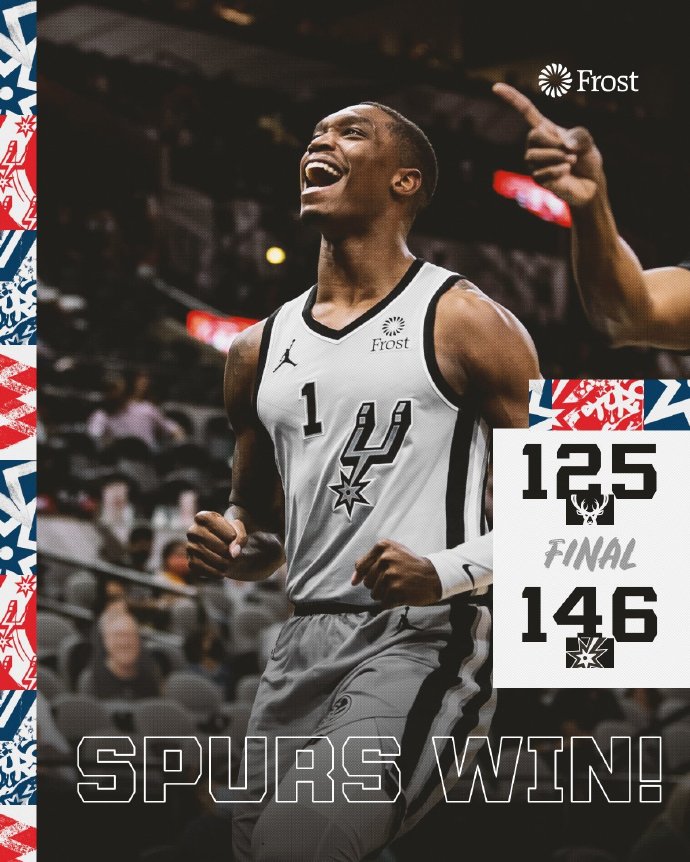 马刺146-125大胜雄鹿 <a href=/qiuxingzhoubian/lanqiuzhoubian/124.html target=_blank class=infotextkey>穆雷</a>21+9 字母哥28分