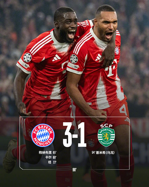 12月10日 欧冠第6轮 拜仁慕尼黑vs葡萄牙体育 全场录像及集锦